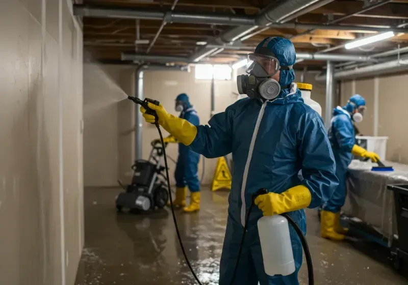 Basement Sanitization and Antimicrobial Treatment process in Newport News, VA